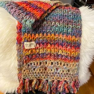 Free People Multi Colour knit scarf